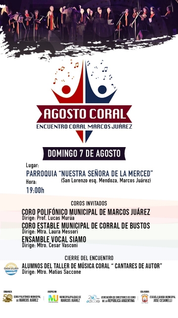 Agosto Coral: Cantares de Autor y Encuentro Coral Marcos Juárez