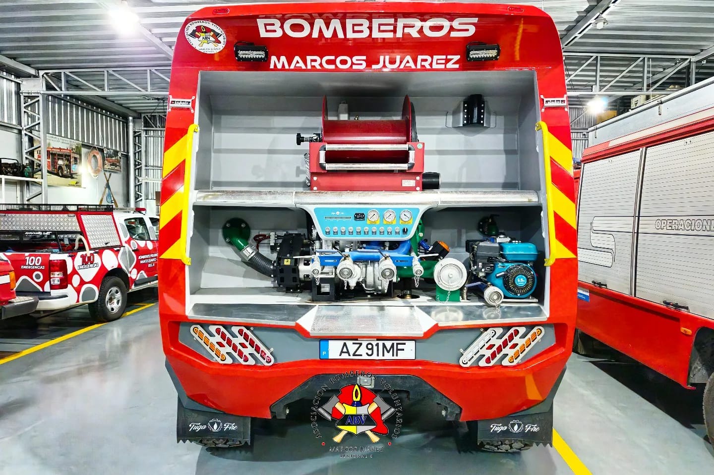 Arribó a Marcos Juárez la nueva unidad forestal de bomberos procedente de Portugal