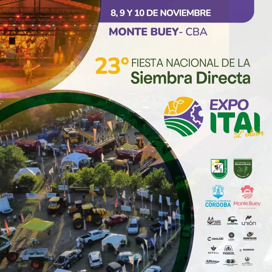 Monte Buey se prepara para la 23° Fiesta Nacional de la Siembra Directa y la 52° Expo Itai 2024