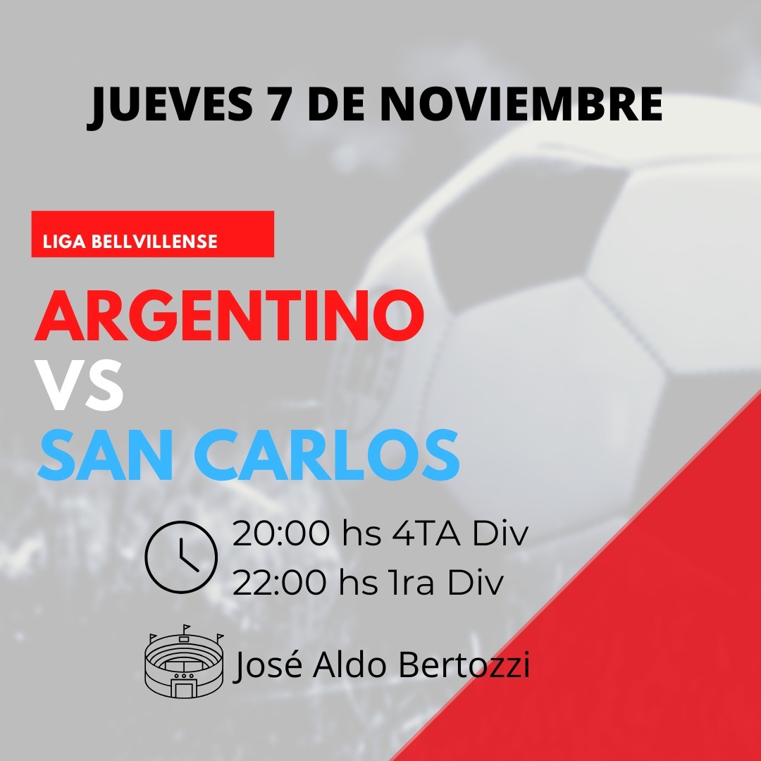 Argentino enfrenta este jueves a San Carlos con la confirmación del experimentado