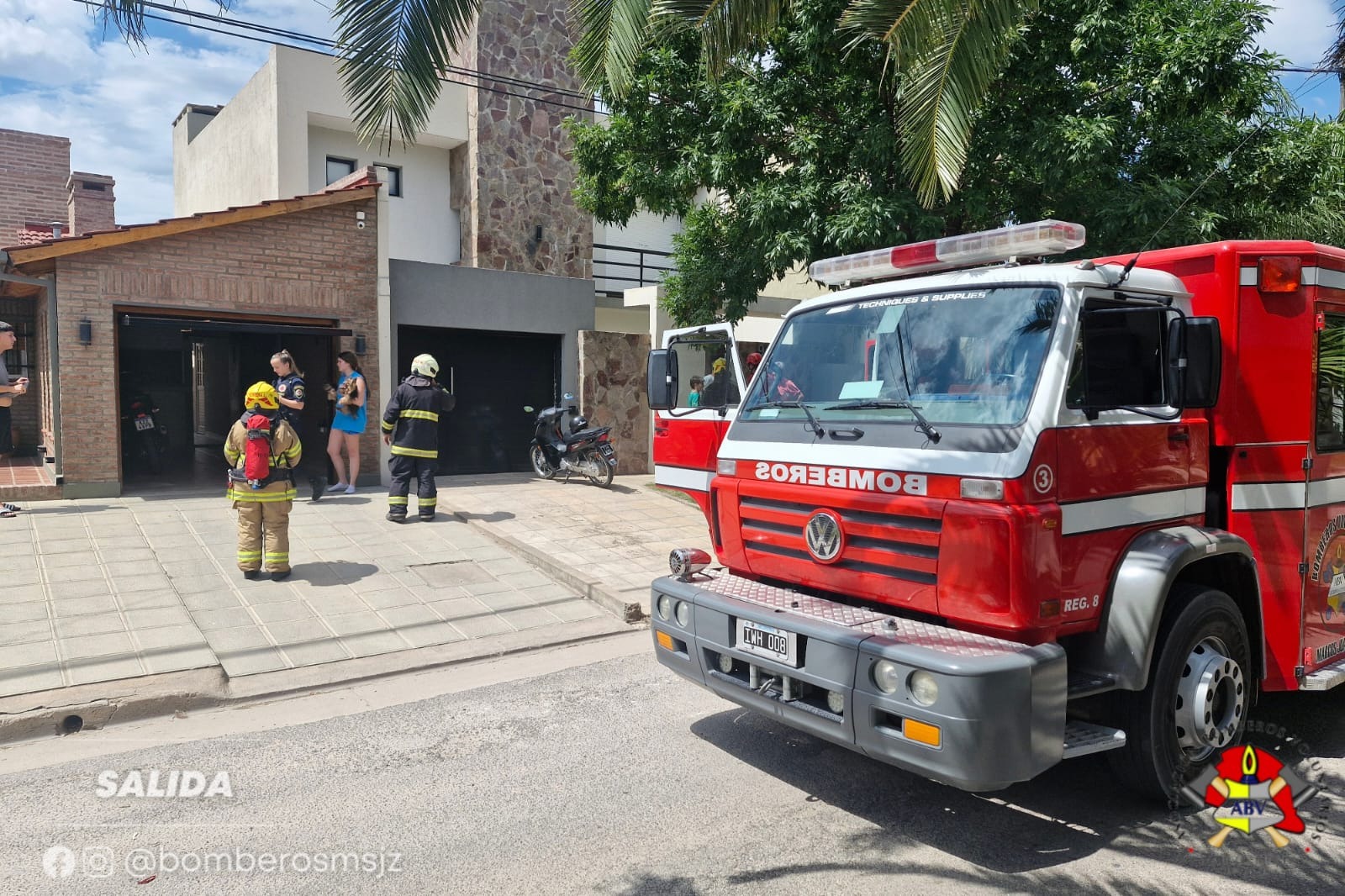 Incendio de una vivienda en Quintana al 900