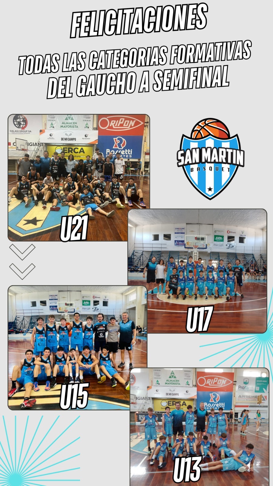 Todas las categorías formativas de San Martín están en semifinales del torneo de la Cañadense