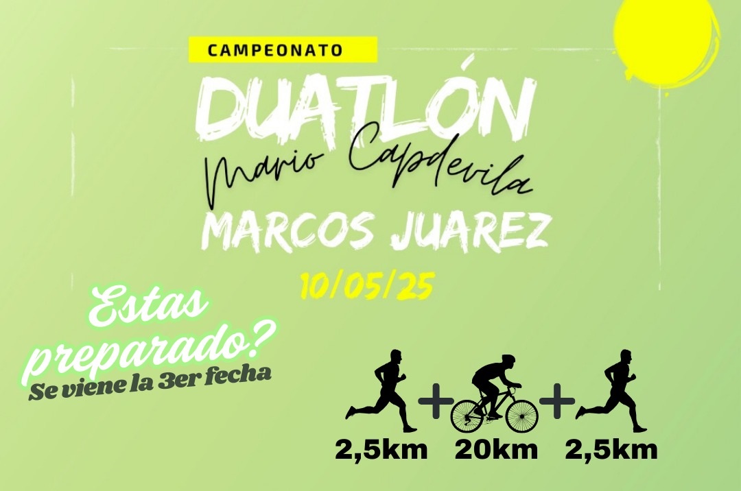 Pedestrismo y bicicleta en el duatlón este sábado en Marcos Juárez