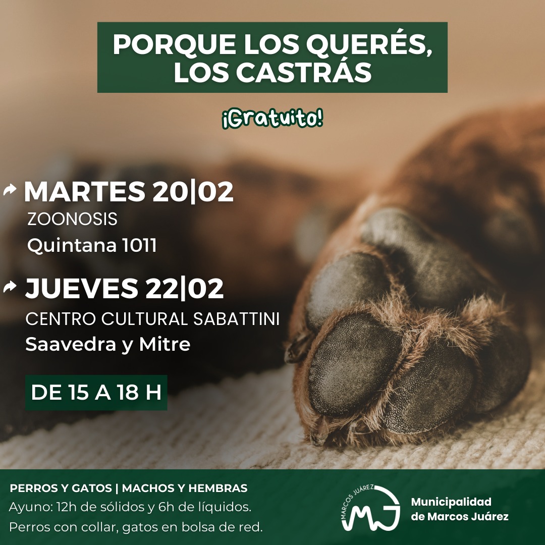 Se castraron más de 50 animales en la semana pasada y en esta hay dos fechas más