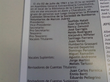 59° aniversario de Bomberos Voluntarios: “La asociación es de todos los marcosjuarenses”
