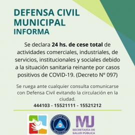 Cuarentena estricta por 24 hs al haber 16 nuevos casos positivos en la ciudad
