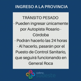 Sólo se podrá ingresar a General Roca por el Acceso de Autopista 