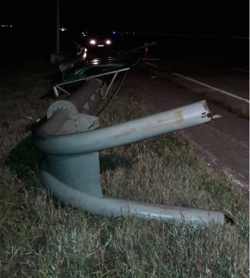 Accidente en la autopista con un transporte de vacunas