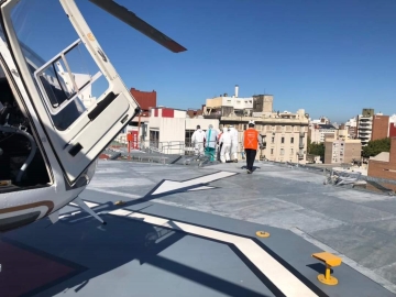Primer traslado aéreo de un paciente de coronavirus 