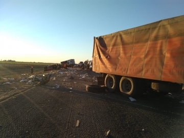 Falleció un camionero en un accidente múltiple en ruta 8