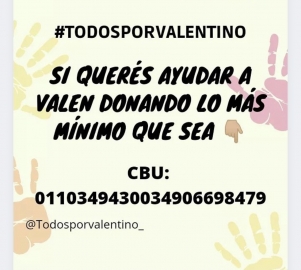 “Todos por Valentino”: necesita una costosa cirugía antes de la semana 27 de gestación 
