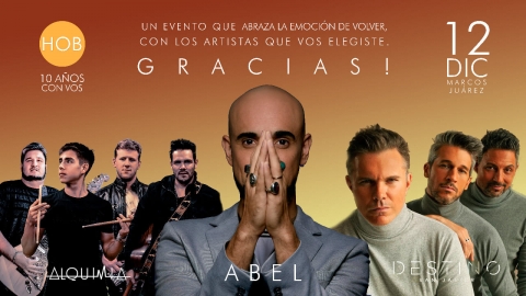 “Gracias”: festival por el décimo aniversario de HOB Producciones
