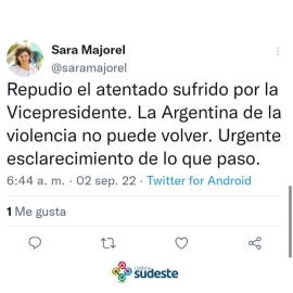 Dirigentes de Marcos Juárez repudiaron el intento de asesinato a Cristina Kirchner