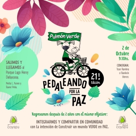 21 edición de Pulmón Verde con el lema “Pedaleando por la paz”