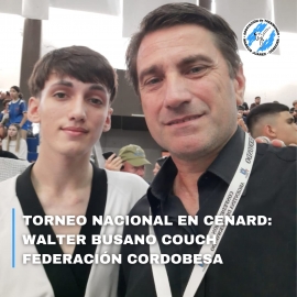 Luego de 30 años de trabajo, Walter Busano es reconocido como integrante de la  Confederación Argentina de Taekwondo 