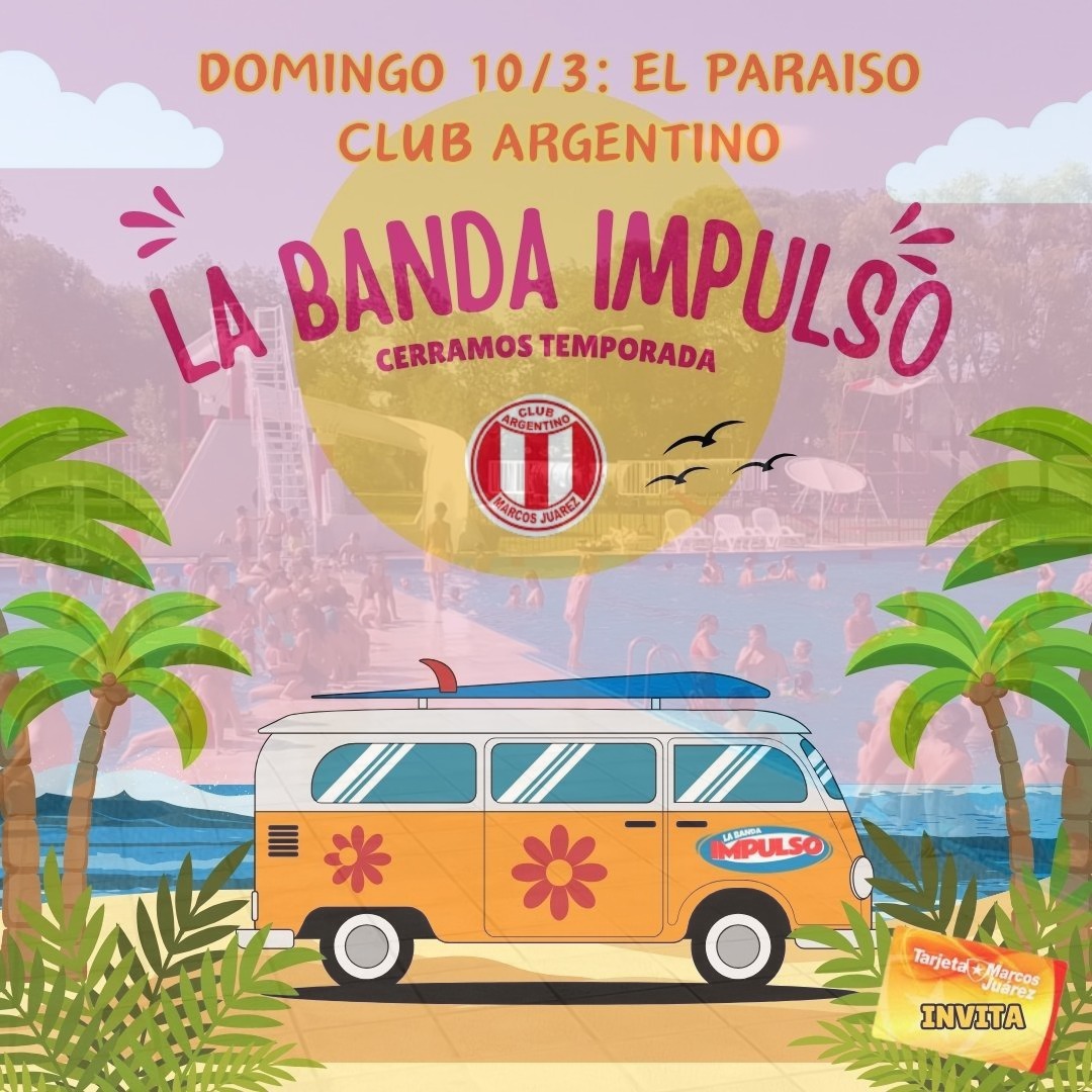 Este domingo Argentino cierra la temporada de verano en "El Paraíso" junto al grupo Impulso