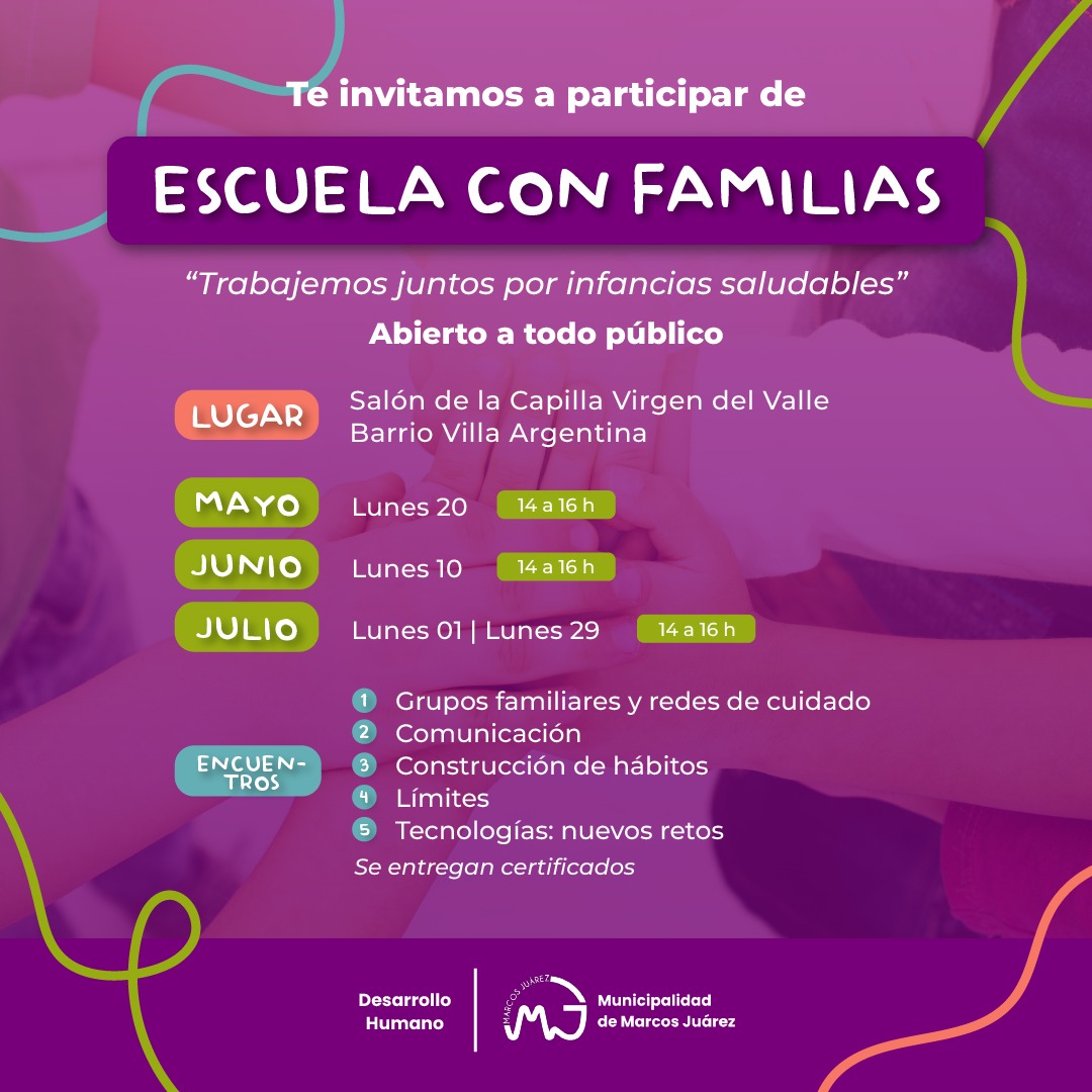 Marcos Juárez lanza "Escuela con Familias"