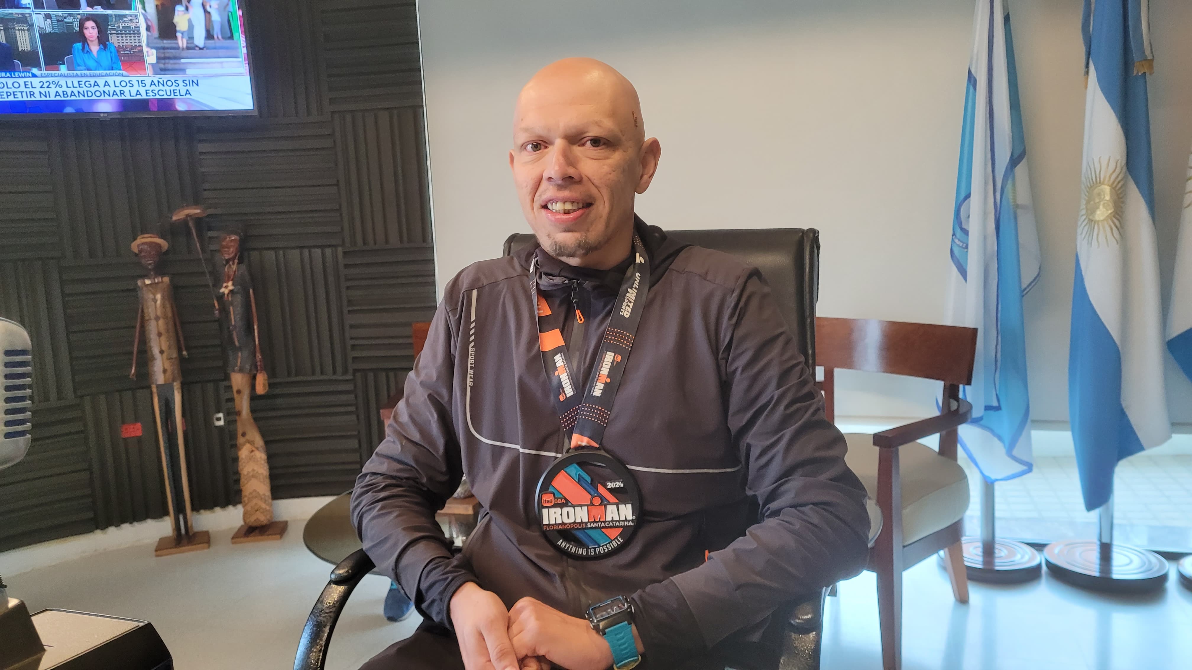 "Yo soy diabético, así que se puede, todo se puede", dijo nuestro ironman Gustavo Lescano