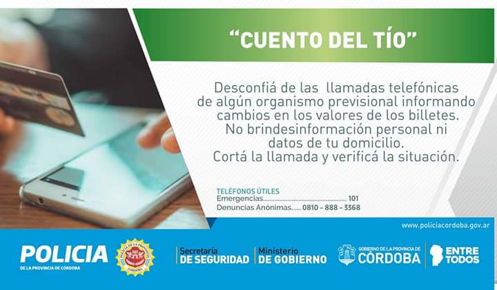 Alertan por el "cuento del tío" y llamados por presuntos secuestros