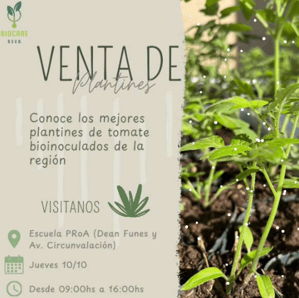 Primera venta de plantines bioinoculados "BioCare" de la escuela PROA