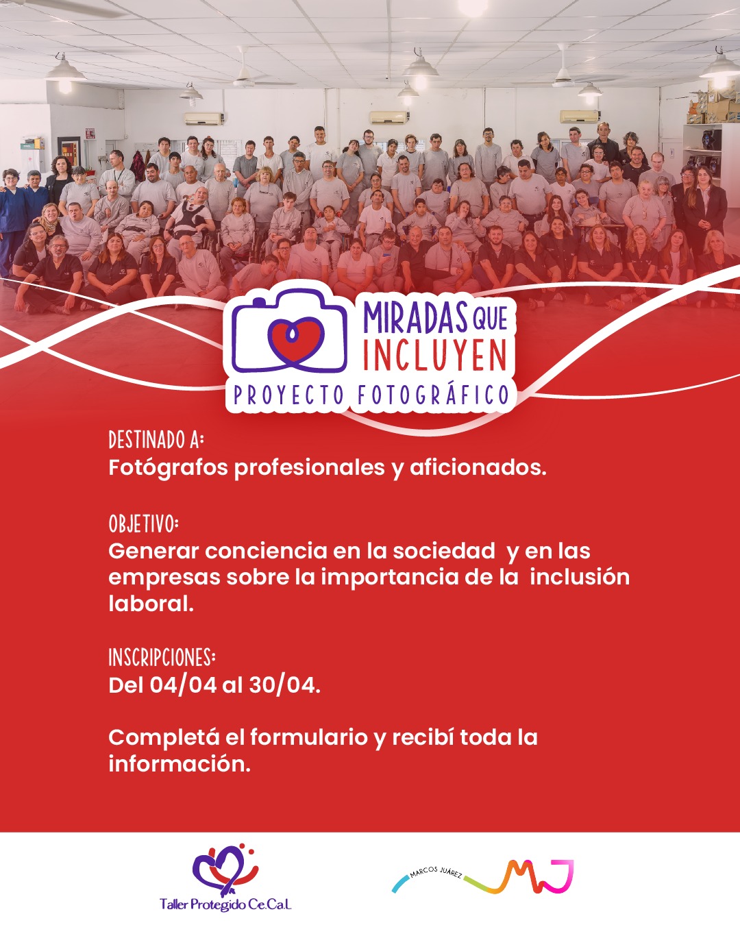 Miradas que incluyen: Un proyecto fotográfico para la inclusión laboral