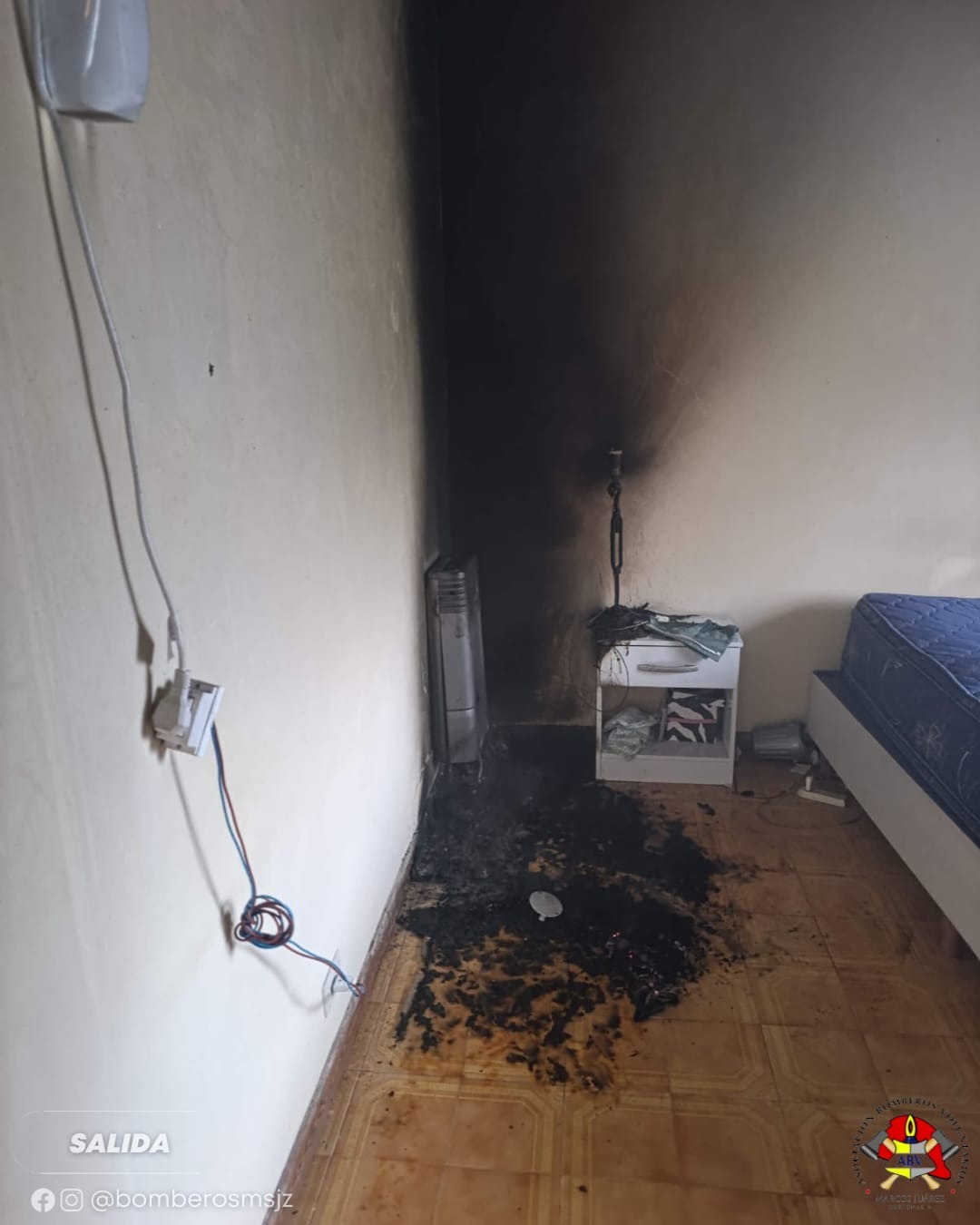 Marcos Juárez: Principio de incendio en una vivienda de calle 9 de Julio