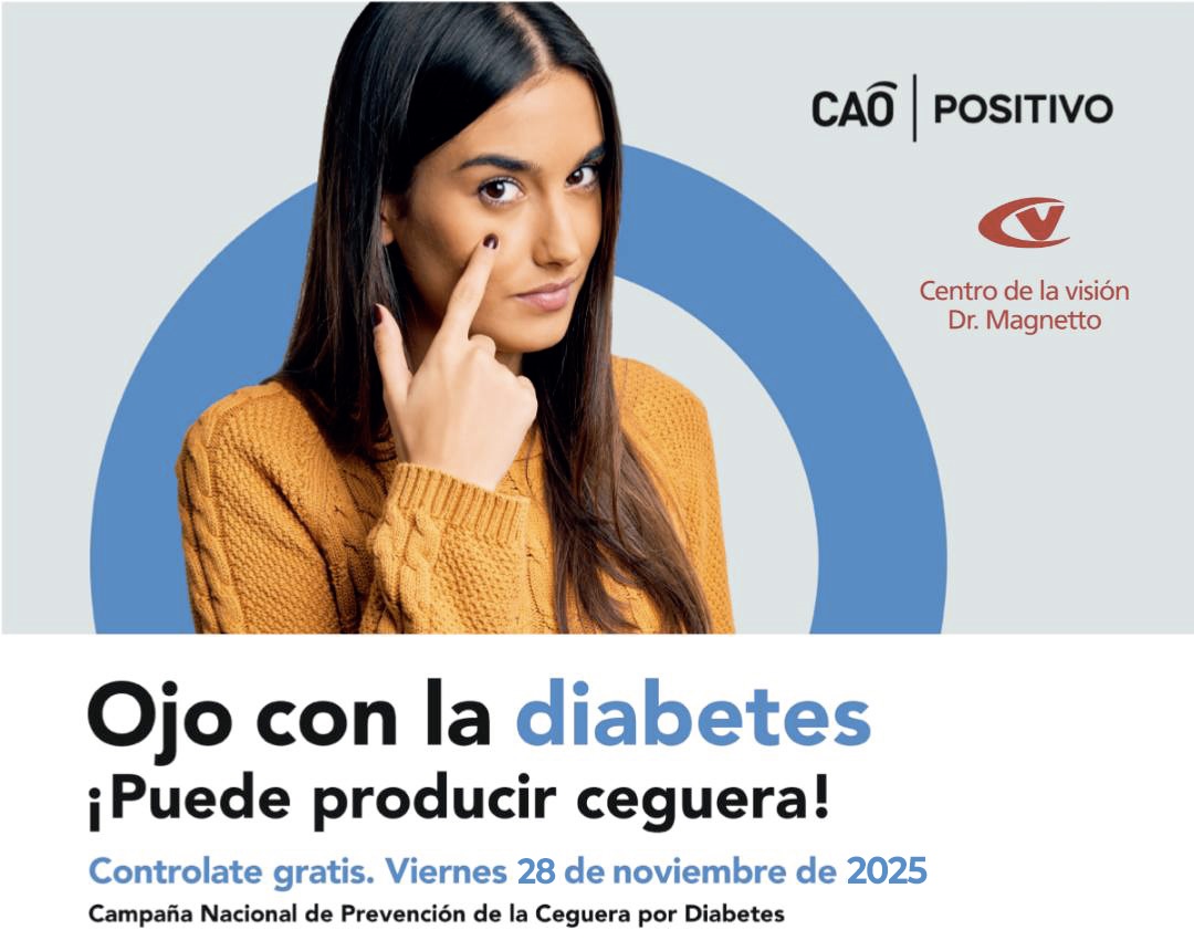 Jornada gratuita de prevención de la ceguera por diabetes el 28 de noviembre en el Centro de la Visión Dr. Magnetto