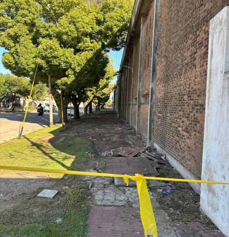 Avanzan las obras de mejora de veredas en el entorno del gimnasio cubierto