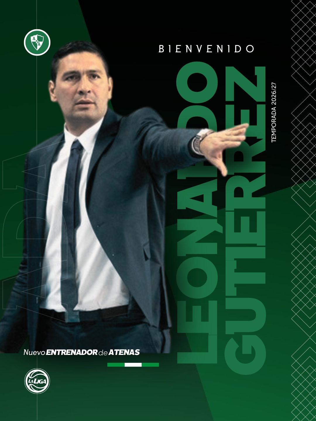 Atenas apuesta a su identidad: el marcosjuarense Leo Gutiérrez será el nuevo entrenador del Griego