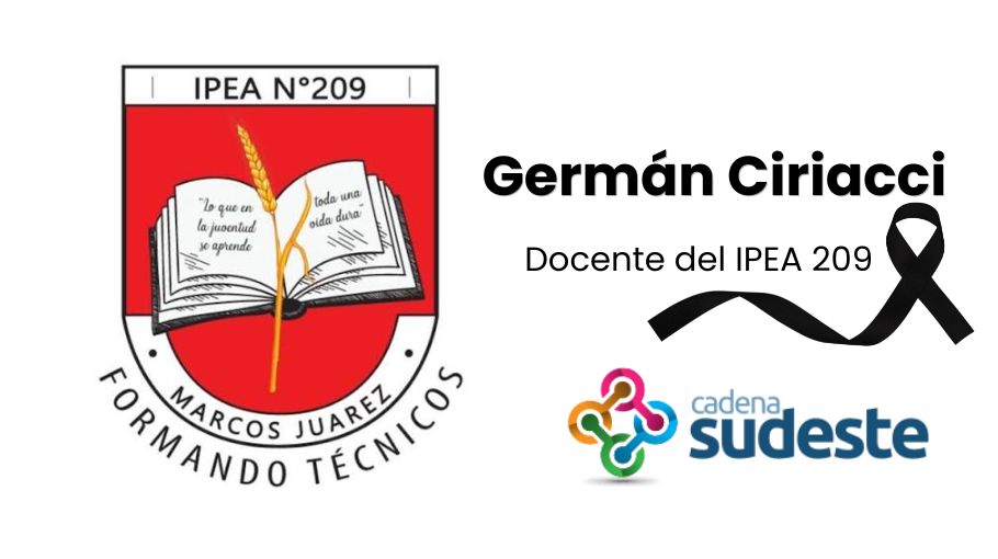 Profundo pesar en el IPEA 209 por el fallecimiento del profesor Germán Ciriacci