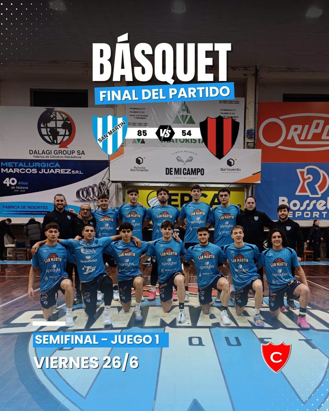 San Martín golpeó primero ante Cremeria y quedó a un paso de la final del Apertura