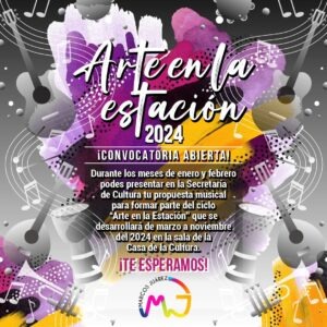 Convocatoria a proyectos musicales y Artes Visuales para la edición 2024 de "Arte en la estación"
