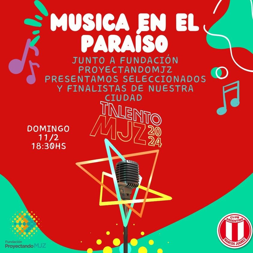 "Música en el Paraíso" junto a la Fundación Proyectando MJZ y los finalistas de Talento