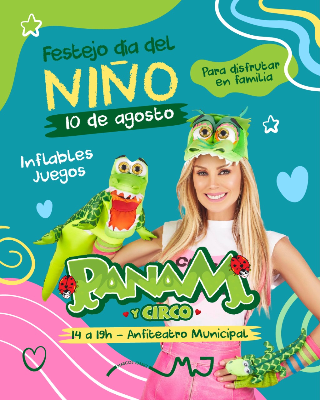 LLega Panam a Marcos Juárez este domingo festejando el Día del Niño