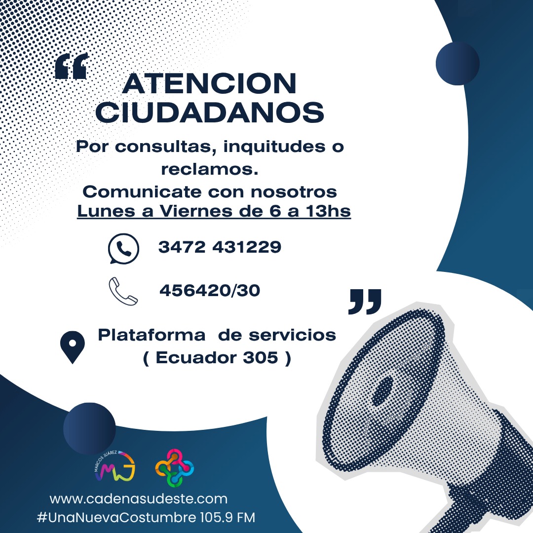 La muni recuerda que está vigente el Whatsapp de atención al ciudadano