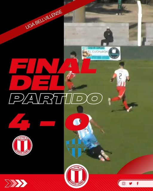  Argentino de Marcos Juárez brilló con una goleada 4-0 ante San Carlos de Noetinger