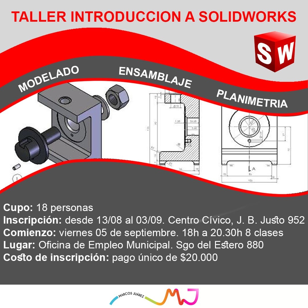 Nuevo taller de Introducción a SolidWorks en Marcos Juárez