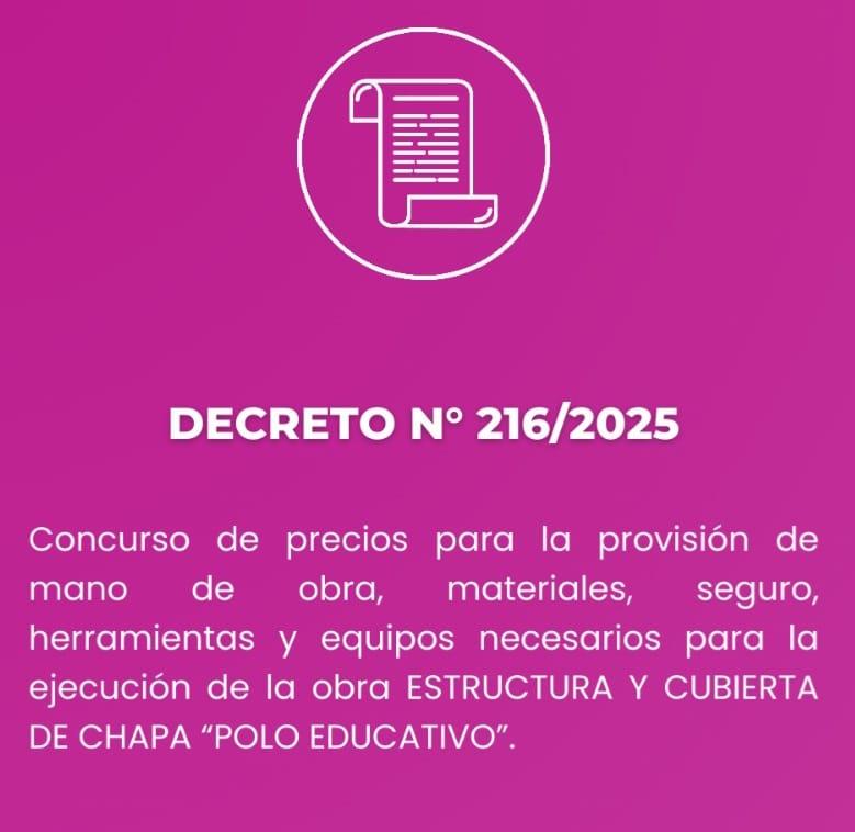 Lanzan concurso de precios para la obra del Polo Educativo