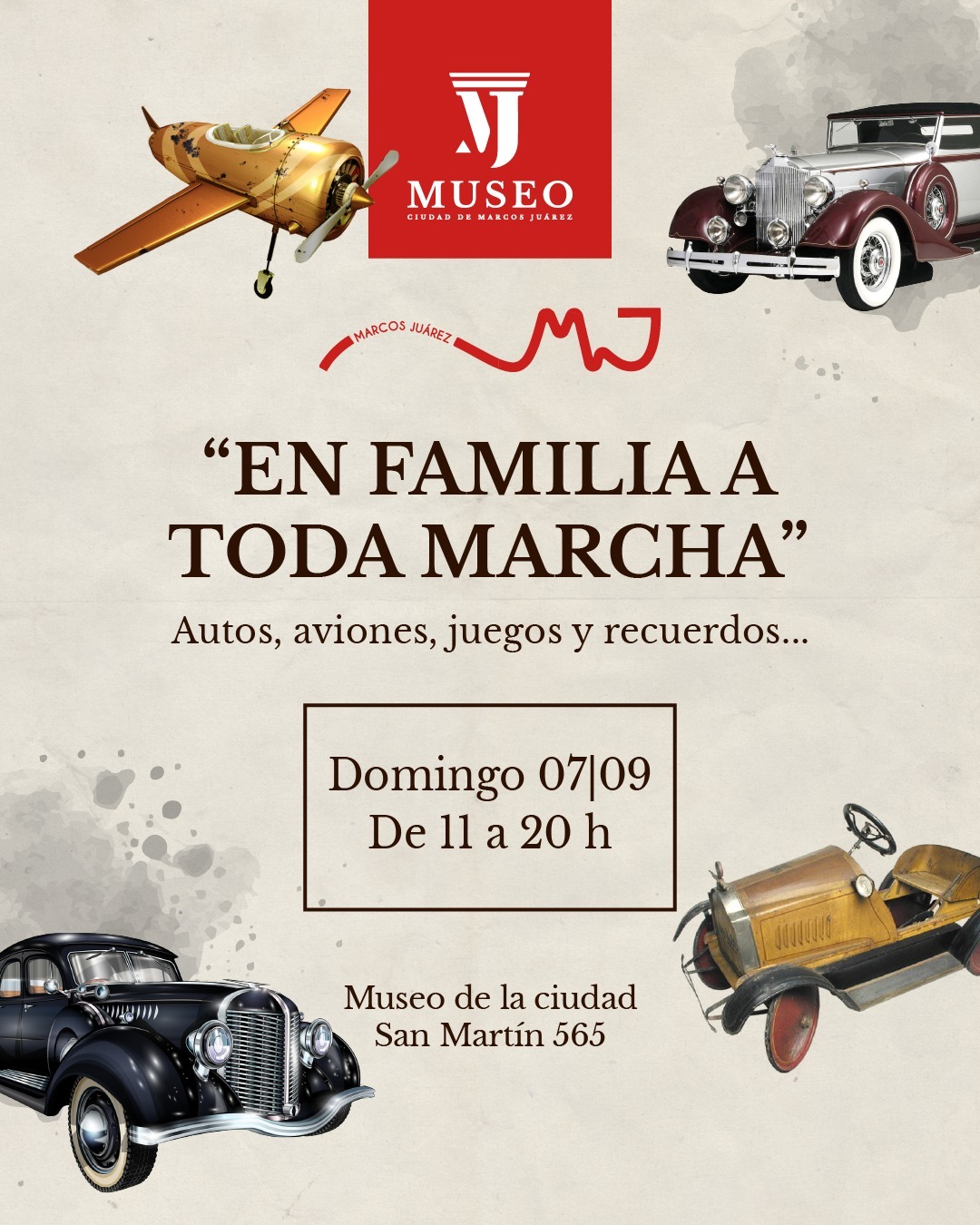 “En familia a toda marcha”: un domingo distinto con buena vibra en el Museo de Marcos Juárez