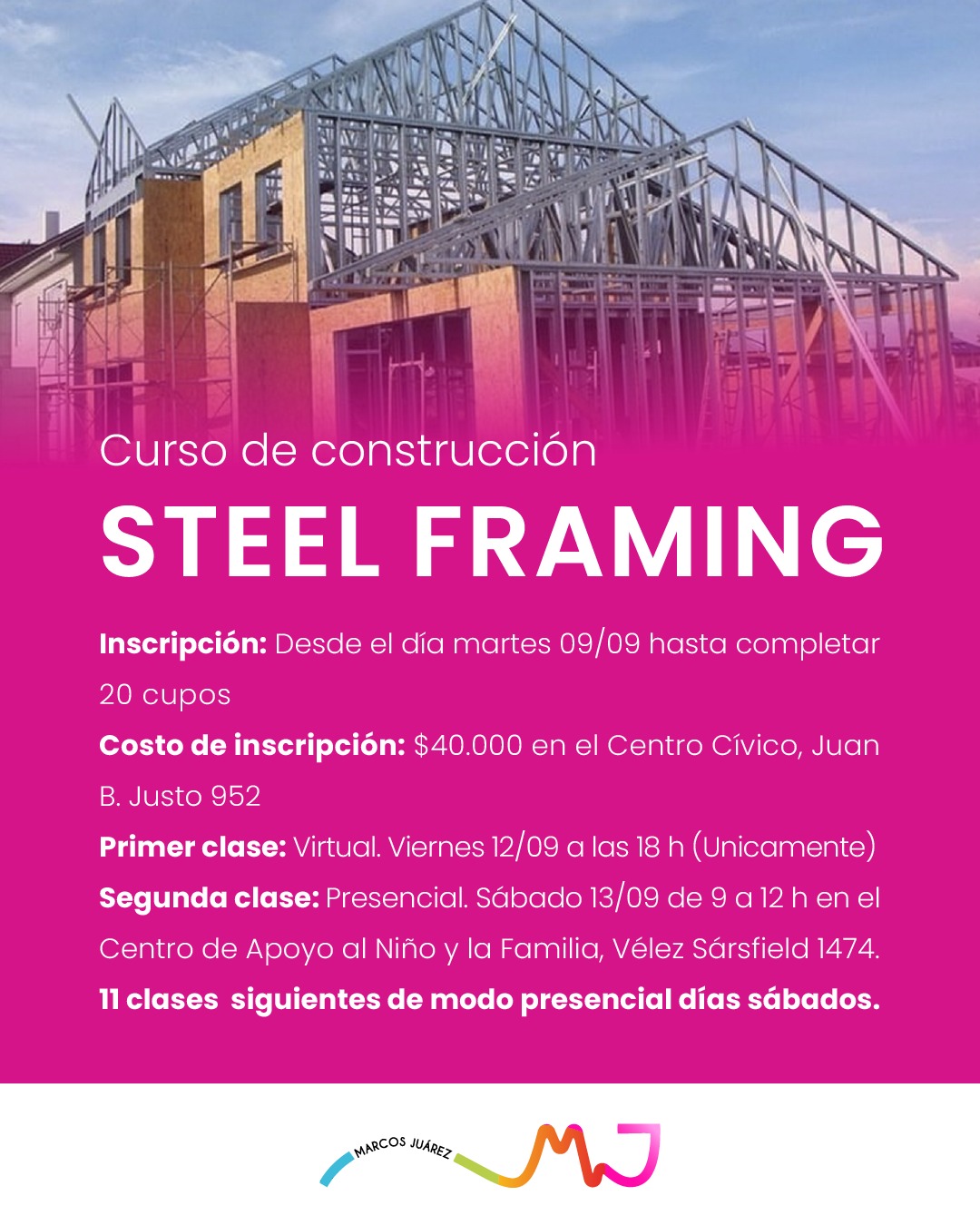 Curso de Steel Framing inicia inscripciones este martes