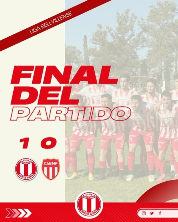 Argentino imparable: el Rojo volvió a ganar en Noetinger y se escapa en la punta de la Liga Bellvillense