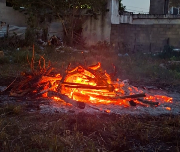 Rápida intervención controla incendio de residuos vegetales en Quintana y Chile