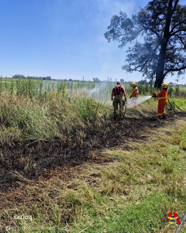 Fue controlado un incendio de pastizales en el km. 440 de la ruta 9