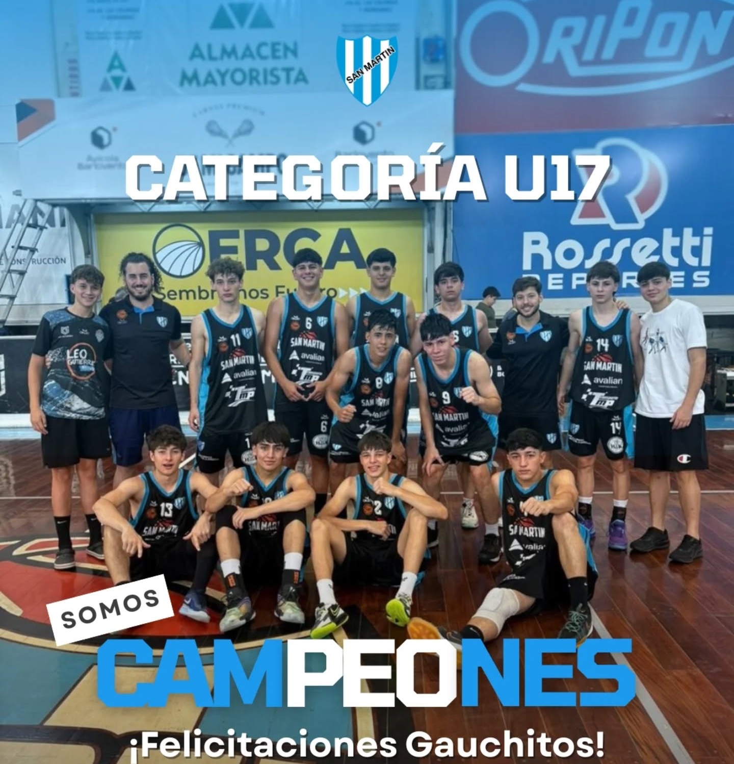 Bicampeonato histórico: San Martín U17 vuelve a reinar en la Asociación Cañadense