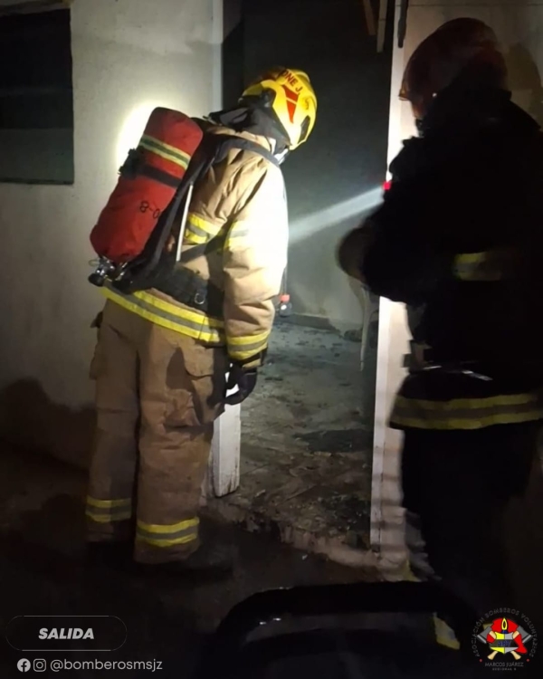 Incendio en vivienda de calle Mansilla: rápida respuesta y control de la situación
