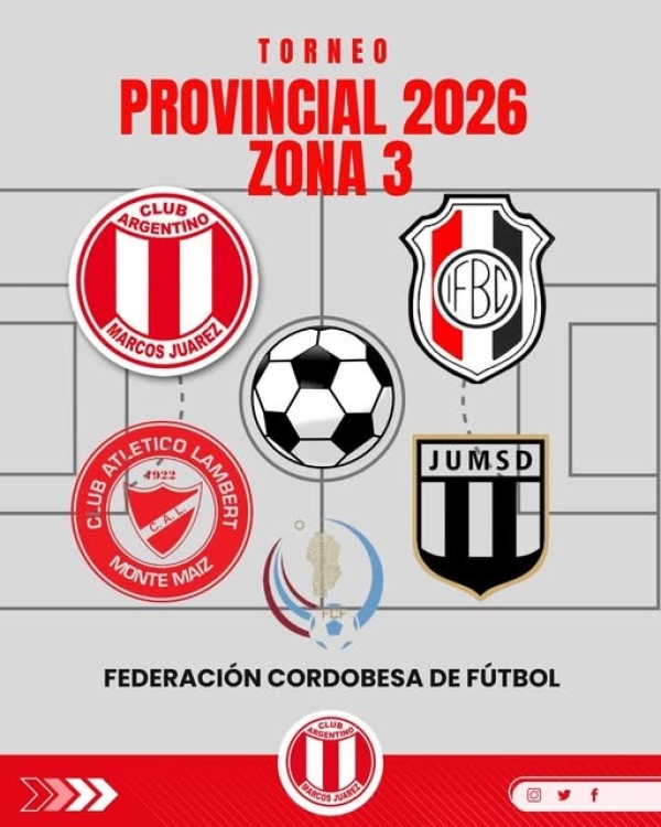 Argentino conoce a sus rivales en la primera fase del Torneo provincial de fútbol