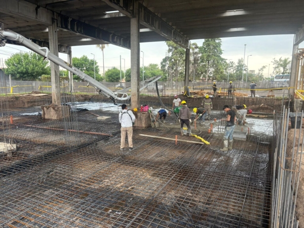 Avanza la construcción del Polo educativo: se ejecuta la platea del Centro Universitario 