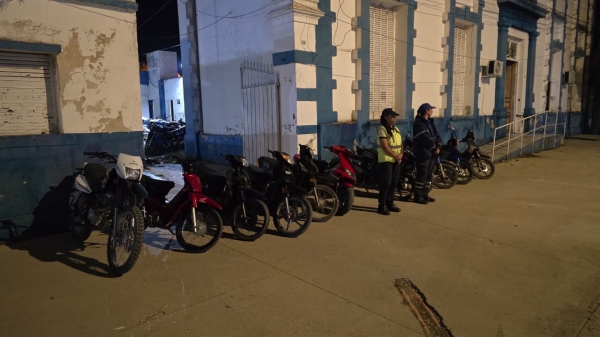 Operativo interfuerzas en Marcos Juárez: secuestran 11 motos por escapes ruidosos y falta de documentación