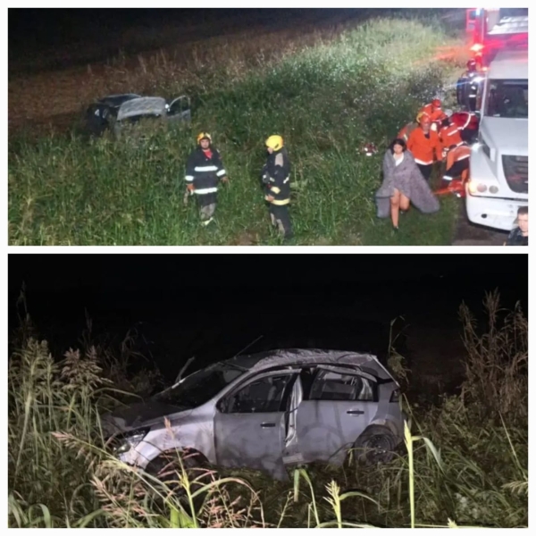 Accidente en solitario con seis personas en ruta 9 km. 433