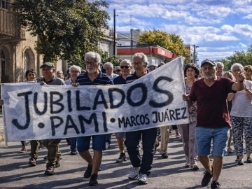 Marcos Juárez solidaria marcha en apoyo a los jubilados este miércoles 1 de abril